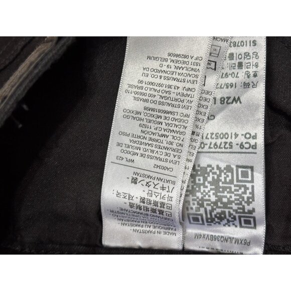 Levi's Womens 720 High Rise Super Skinny Jeans Jeggings Size 28 Black Distressed - Picture 6 of 7